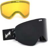 VAIN Slopester Skibril Smoke Pack - Magnetisch verwisselbare lenzen - Anticondens - Zwarte CE 4 Lens + Extra lens + Beschermcase