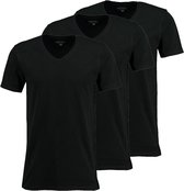 Zeeman heren T-shirt korte mouw V-hals - zwart - maat XL - 3 stuks