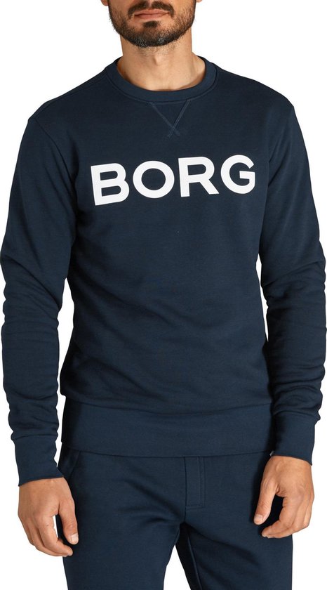 Björn Borg Logo Crew Night Sky - heren sweater maat M | bol.com