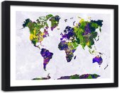Foto in frame , Gekleurde Wereld 4 , 120x80cm , wanddecoratie , Premium print