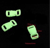 Allesvoordeliger Glow in the dark steekgesp voor 10 mm band - 5 stuks