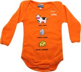 Oranje Koe, Melk en Kaas Baby Romper 1-3 maanden - Baby Rompertjes - Rompertjes Baby - Rompertjes Baby met Tekst - Rompers - Souvenirs - Rompertjes - Baby Kleding - Babyshower Cadeau - Geboor