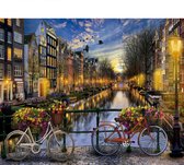 Schilderen op nummer Volwassenen - Amsterdam - 50x40cm - Inclusief volledig opgezet frame en ophangmateriaal