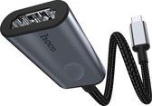 Adaptateur Femelle USB C vers HDMI - OTG - 15 cm - HUB USB-C 4K - Convertisseur Type C vers HDMI - Convient pour Moniteur / Beamer / TV - Argent
