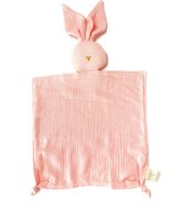 MijnNami Knuffeldoekje Konijntje – Baby Pink - Eco-vriendelijk - Hydrofiele Knuffel