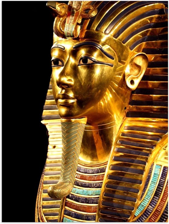Poster – Gouden Farao Beeld - 30x40cm Foto op Posterpapier
