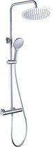 Bewonen Shine thermostatische stortdoucheset - hoofddouche 30cm - handdouche 3-standen - rond - chroom