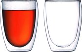 ONA Set van 2 Theeglazen / Koffieglazen Dubbelwandig – Theeglas - Koffieglas - Glazen - 2 x 35cl