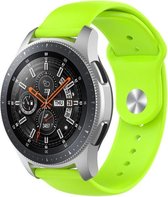 Siliconen Smartwatch bandje - Geschikt voor  Samsung Galaxy Watch sport band 46mm - lichtgroen - Horlogeband / Polsband / Armband