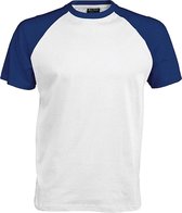 Kariban Herenshirt met korte mouwen Baseball T-Shirt (Wit/royaal)