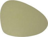Placemat Leder EI-Vormig Organisch - 41x30cm - Olijf/Groen