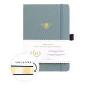 Archer & Olive Notitieboek A5 Dotted - Vintage Bee Gold Edges