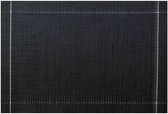 Placemat PVC - Plastic - geweven zwart - 45x30cm