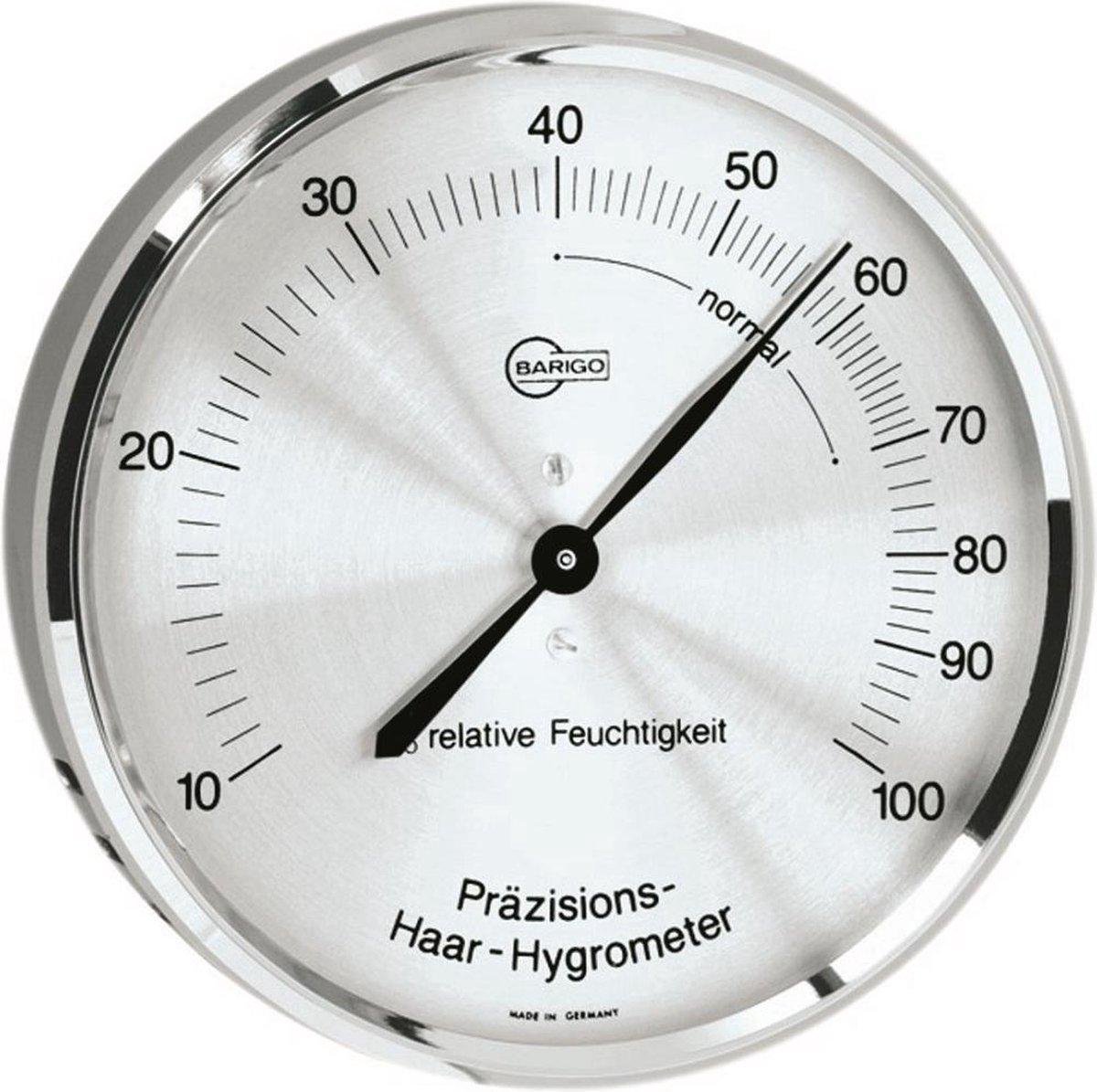 Barigo 408 - haar-hygrometer - chroom - Ø 8,5 cm
