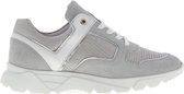 Tango | Kate 11-k grey/silver suede/mesh sneaker - white sole | Maat: 36