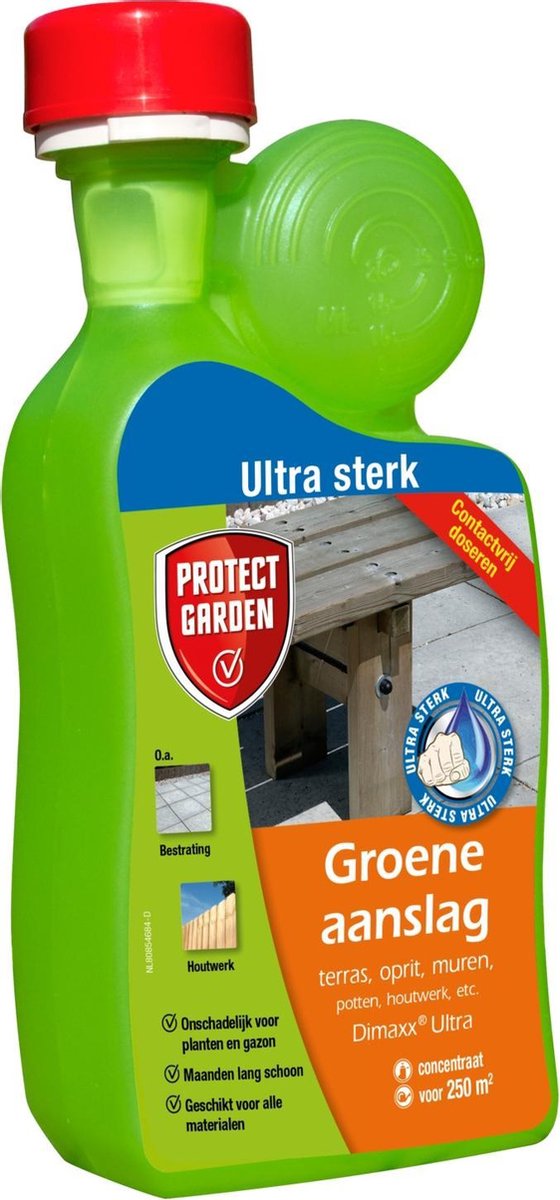Protect Garden Dimaxx Ultra Concentraat – Groene Aanslag Verwijderaar – 500 ml – Groene Aanslagreiniger – Wieren en Algen