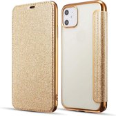 Apple iPhone 11 Flip hoesje - Goud - Folio Glitter