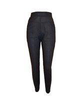 Dames legging krijt streep zwart L/XL