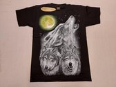 Rock Eagle Shirt: Wolven met Volle gele maan (Medium)