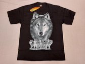 Rock Eagle Shirt: Wolf met blauwe ogen (Large)