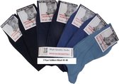 Socke - Sokken Heren - Sokken Dames 100% Katoen - Maat 43/46 - Kleuren Blauw