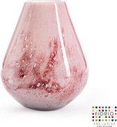 Design vaas Venice - Fidrio ROSADO - glas, mondgeblazen bloemenvaas - diameter 15 cm hoogte 20 cm