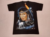 Rock Eagle Shirt: Native American / Indiaan vrouw met paarden (Large)