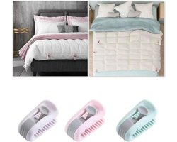 Stevige Dekbedclips - Dekbed Knijpers - Klemmen - Clips - Dekens - Lakens - 6 Stuks - Met Opbergbox -Roze - Buzz Products