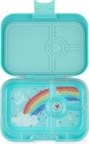 Yumbox Panino - lekvrije Bento box broodtrommel - 4 vakken - Misty Aqua / Rainbow tray