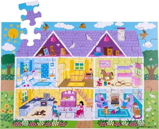 Afbeelding van het spel Bigjigs Dolls House Floor Puzzle (48 piece)