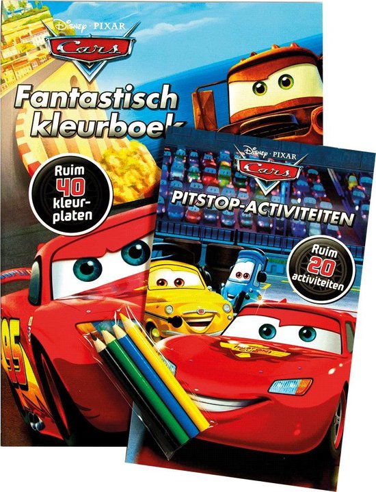 Tekenset ''Cars'' | Cars tekenset | Cars disney | A4 Kleurboek +  activiteitenboek +... | bol.com