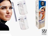 S&L 4 stuks Gezichtscherm - Faceshield - spatscherm - Transparant - beter ademen -  face shield bril vorm  - mondkapje - spatsmasker
