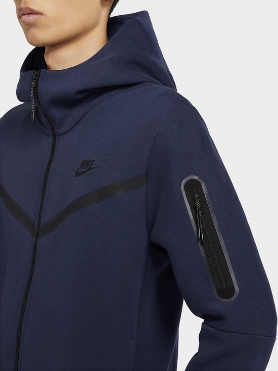 Nike Sportswear Tech Flock Hoodie Full Zip Heren Vest - Maat XS | bol.com