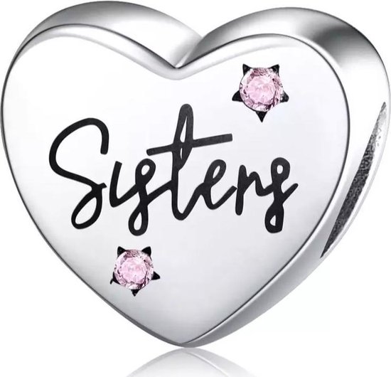 Bedel Sisters | Familie zus Charm | Sieraden Hart Bead | 925 Sterling  Zilver| Past op... | bol.com