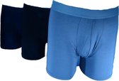 Hipperboo® Bamboe Onderbroeken - Maat S - 3 paar - Ondergoed - Boxershort - Blauw/Grijs/Zwart