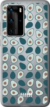 6F hoesje - geschikt voor Huawei P40 Pro -  Transparant TPU Case - Avocado's #ffffff