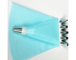 Premium  Spuitzak met spuitmondjes - Slagroomspuit - Herbruikbaar - 6 spuitmondjes - cake - taart - decoratie - decoratieset