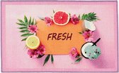 1x Coryl Binnenmat Tutti Fruti | Fresh | 80x50cm| Antislip Keukenmat  Deurmat