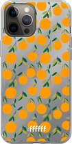 6F hoesje - geschikt voor iPhone 12 Pro Max -  Transparant TPU Case - Oranges #ffffff