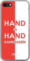 6F hoesje - geschikt voor iPhone 8 - Transparant TPU Case - Feyenoord - Hand in hand, kameraden #ffffff