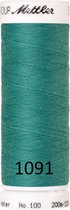 Mettler/Amann universeel naaigaren, 200m. polyester, 1091 aqua groen