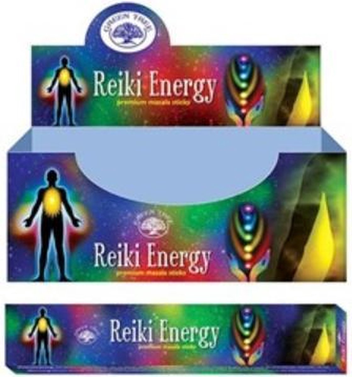 Green Tree 3 pakjes - Wierook - Green Tree - Green Tree Wierook – Premium Masala - Reiki Energy - Reiki - Energy - 15 gram per doosje