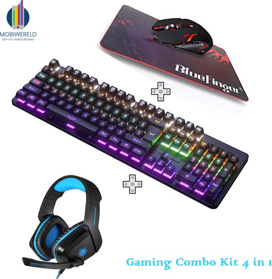 Clavier Gaming + Souris Gaming RGB Fashion Clavier Filaire