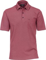 CASA MODA comfort fit poloshirt - donker roze melange - Maat: XL