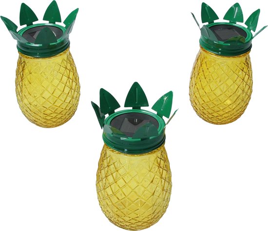 Ananas solar lampjes Set van 3