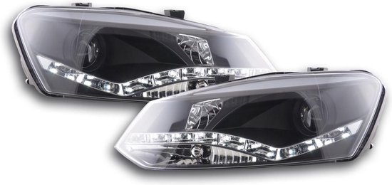 Daylight koplamp LED-dagrijverlichting VW Polo 6R 09- zwart voor rechtse  besturing... | bol.com