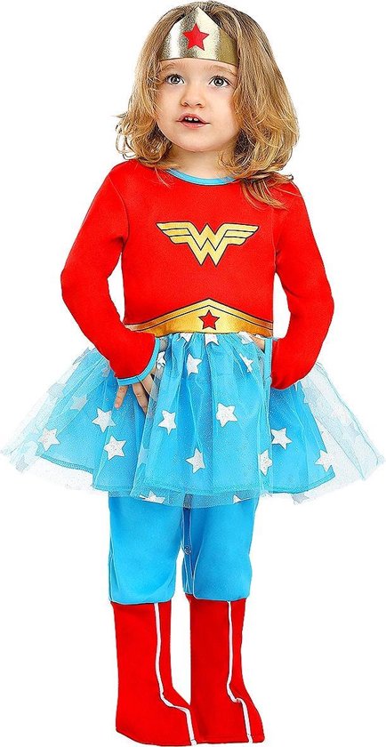 FUNIDELIA Wonder Woman kostuum voor baby - Maat: 69 - 80 cm - Rood