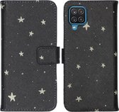 iMoshion Design Softcase Book Case Samsung Galaxy A12 hoesje - Stars Gold