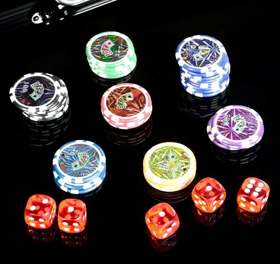 Thumbnail van een extra afbeelding van het spel OPRUIMING - Luxe Professionele Aluminium Casino Pokerkoffer Trolley Pokerset 1000 Chips - Leuk Geschenk - VALENTIJN CADEAUTJE VOOR HEM - VALENTIJN GESCHENK - VALENTIJN DEAL