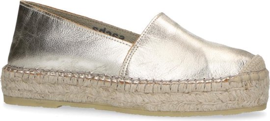 Sacha - Dames - Gouden leren platform espadrilles - Maat 39 | bol.com